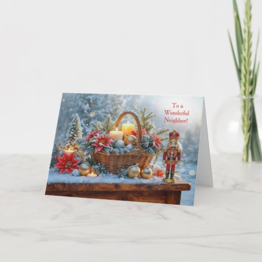 Nachbar oder Nachbar Weihnachtsfeiertag Karte (Vorderseite)