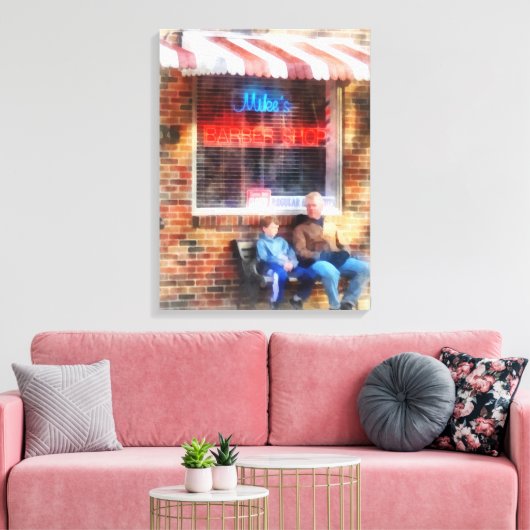 Nachbarbarbergeschäft Leinwanddruck (Insitu (Wohnzimmer))