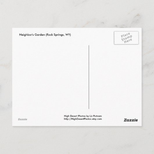 Nachbargarten Postkarte (Rückseite)