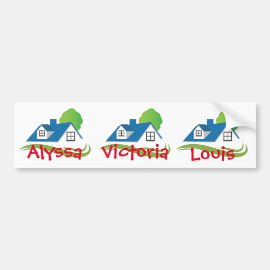 NachbarhausNametags Autoaufkleber (Vorne)