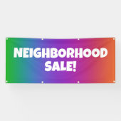 NACHBARHOOD VERKAUF! Personalisierter Banner (Horizontal)