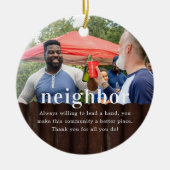 Nachbarin | Sentimental Foto Keepake Weihnachten Keramik Ornament (Vorne)