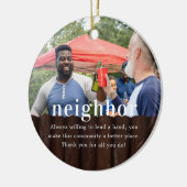 Nachbarin | Sentimental Foto Keepake Weihnachten Keramik Ornament (Links)