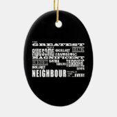 Nachbarn: Bestster Nachbar Keramik Ornament (Hinten)