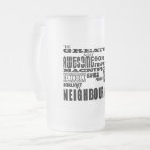 Nachbarn: Bestster Nachbar Mattglas Bierglas (Vorderseite Links)