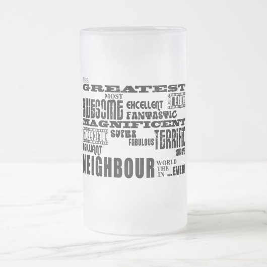 Nachbarn: Bestster Nachbar Mattglas Bierglas (Mittel)