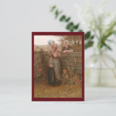 Nachbarn, die über den Zaun reisen Postkarte (Stehend Vorderseite)