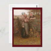 Nachbarn, die über den Zaun reisen Postkarte (Vorne/Hinten)