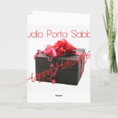 Nachbarn fröhliche Weihnachten lila & pink Ornamen (Rückseite)