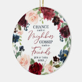 Nachbarn für Personalisierten Blumenkranz Keramik Ornament (Links)