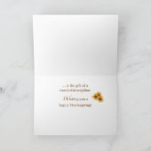 Nachbarn ist ein Segen am Erntedank Sonnenblume Karte (Innenseite)