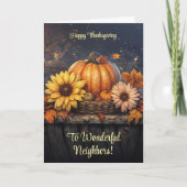 Nachbarn oder Nachbarn glücklich Thanksgiving Karte (Vorderseite)