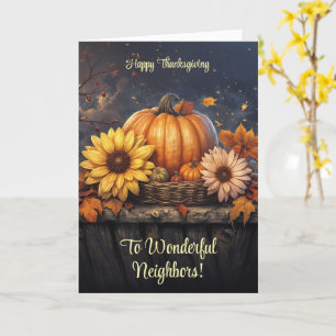 Nachbarn oder Nachbarn glücklich Thanksgiving Karte