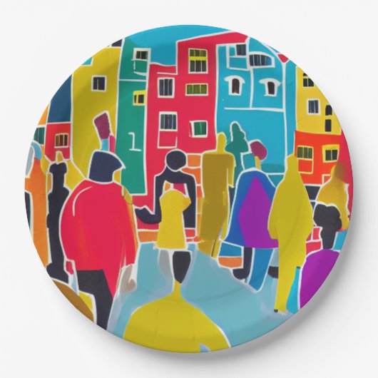 Nachbarn Pappteller (Vorderseite)