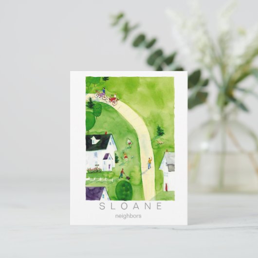 Nachbarn Postkarte (Stehend Vorderseite)