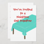 Nachbarn sammeln Einladungen, anpassen Einladung (Vorne/Hinten)