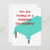 Nachbarn sammeln Einladungen zu Postkarten (Vorne/Hinten)