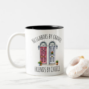Nachbarn von Wasserfarben durch Zufall Freunde nac Zweifarbige Tasse