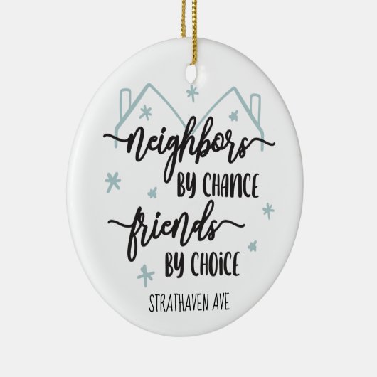 Nachbarn Weihnachtsbaumgeschenk Custom Keramik Ornament (Rechts)