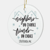 Nachbarn Weihnachtsbaumgeschenk Custom Keramik Ornament (Links)