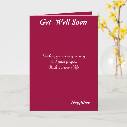 Nachbarn werden bald gut karte (Gelbe Blume)