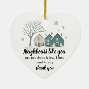 Nachbarn wie Sie Weihnachtsbaumanhänger Vielen D Keramik Ornament