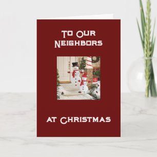 NACHBARN WÜNSCHTEN SICH NUR NACH CHRISTMAS/GLÜCKLI FEIERTAGSKARTE