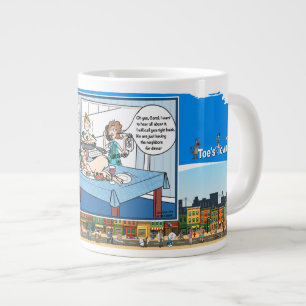 Nachbarn zum Abendessen Party-Einladung Jumbo-Tasse