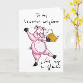 **NACHBARSCHAFT** BEREIT AUF FEIERN **GEBURTSTAG** KARTE (Gelbe Blume)