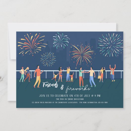 Nachbarschaft Feuerwerk Anzeige Einladung (Vorderseite)