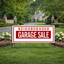 Nachbarschaft-Garagenverkauf-Banner 0,76m X 1,83m