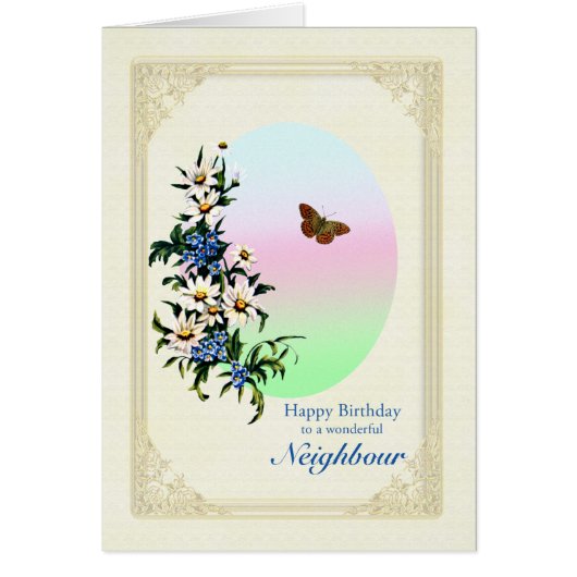 Nachbarschaft Geburtstag mit Blume (Vorne)