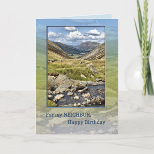Nachbarschaft Geburtstag mit einer Bergwelt Karte