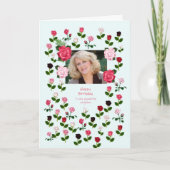 Nachbarschaft, Geburtstag, Rose Karte (Vorderseite)