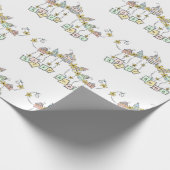 Nachbarschaft Happy Zuhause Illustration Housewarm Geschenkpapier (Ecke)