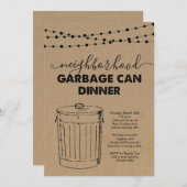 Nachbarschaft Müll kann Einladung zu Abend (Vorne/Hinten)