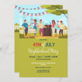 Nachbarschaft Patriotisches Party Einladung (Vorne/Hinten)