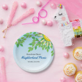 Nachbarschaft Picnic Green Blätter und Sun Pappteller (Party)