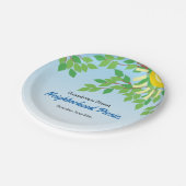 Nachbarschaft Picnic Green Blätter und Sun Pappteller (Schrägansicht)