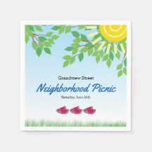 Nachbarschaft Picnic mit Watermelon & Sun