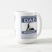 Nachbarschaft Vater Blaue Warnung Kaffeetasse (VorderseiteRechts)