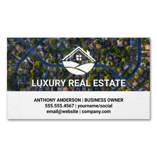 Nachbarschaft | Vogelaugen Magnetische Visitenkarte (Vorderseite)