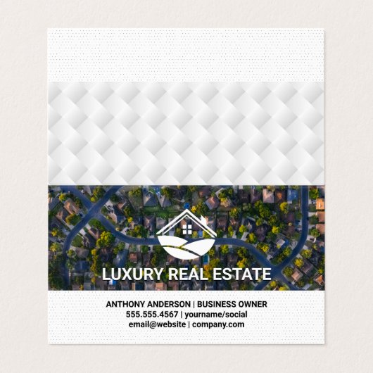 Nachbarschaft | Vogelaugen Visitenkarten (Außenseite Aufgefaltet)