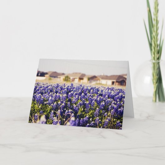 Nachbarschaft voll von Bluebonnets Dankeskarte (Vorderseite)