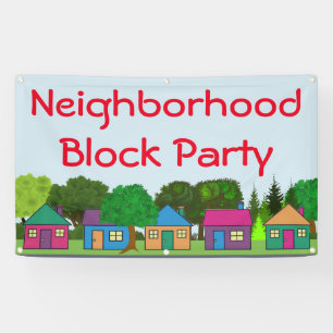 Nachbarschafts-Block-Party Banner