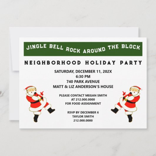 Nachbarschafts-Feiertag Einladung (Vorderseite)