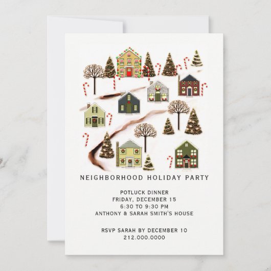Nachbarschafts-Feiertag Einladung (Vorderseite)