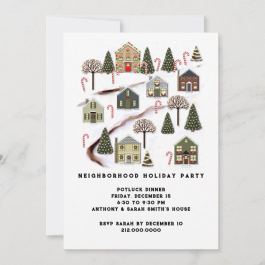 Nachbarschafts-Feiertag Einladung (Vorderseite)