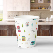 Nachbarschafts-Gebäude Begrüßungsmuster Kinderdusc