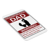 Nachbarschafts-Vater warnend Red Grill Flex Magnet (Rechte Seite)
